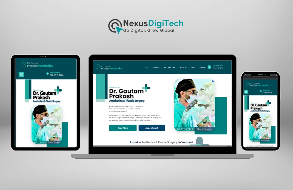 Dr Gautam Prakash website designer Nexus Digitech