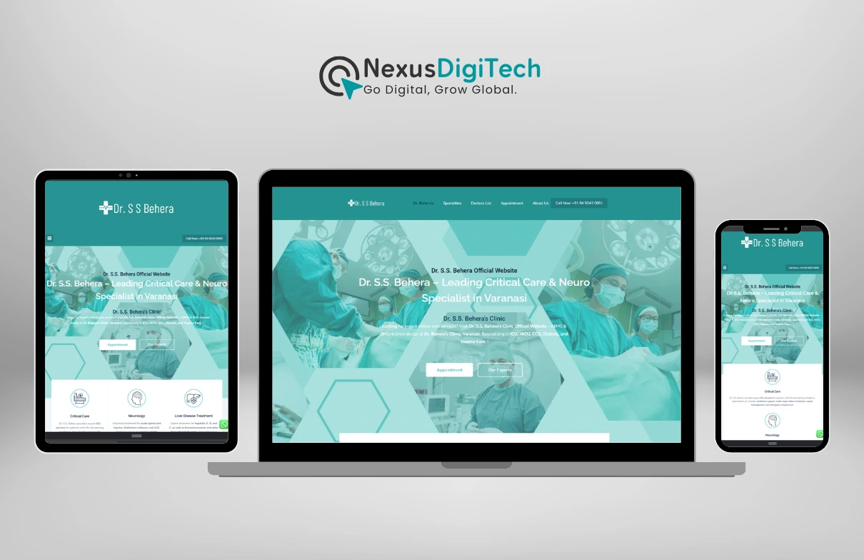Dr SS Behera Doctor Website Designby Nexus DigiTech