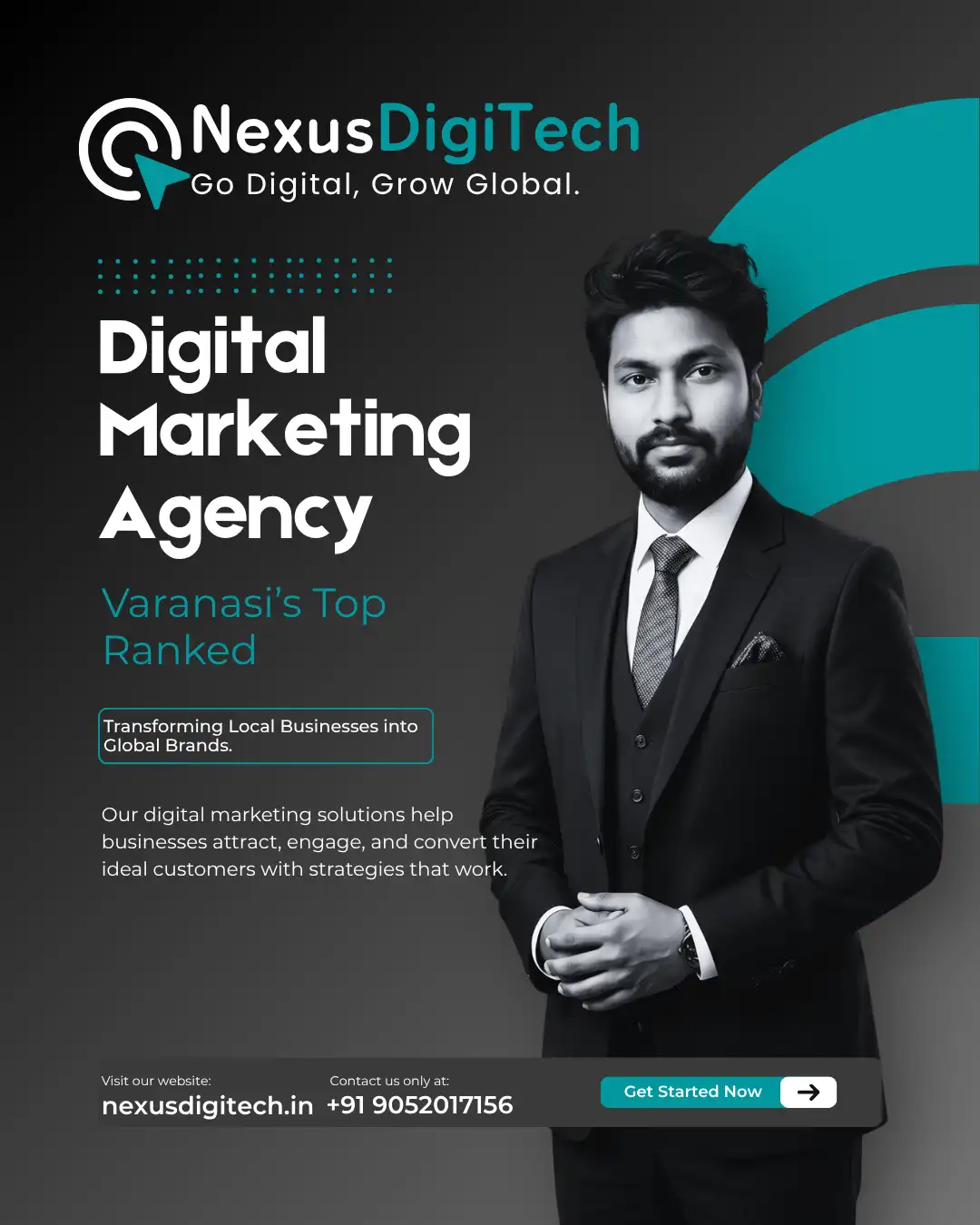 Best digital marketing agency in Varanasi - Nexus DigiTech team led by CEO Gopal Yadav.
