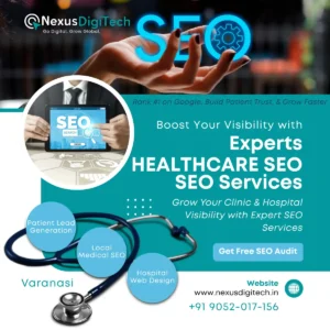 Best seo service in varanasi provided by Nexus DigiTech showing CEO Gopal Yadav standing in the office reception.