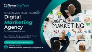 Best digital marketing agency in Varanasi for hospitals and doctors - Nexus DigiTech offering healthcare SEO, medical website design, and patient lead generation.